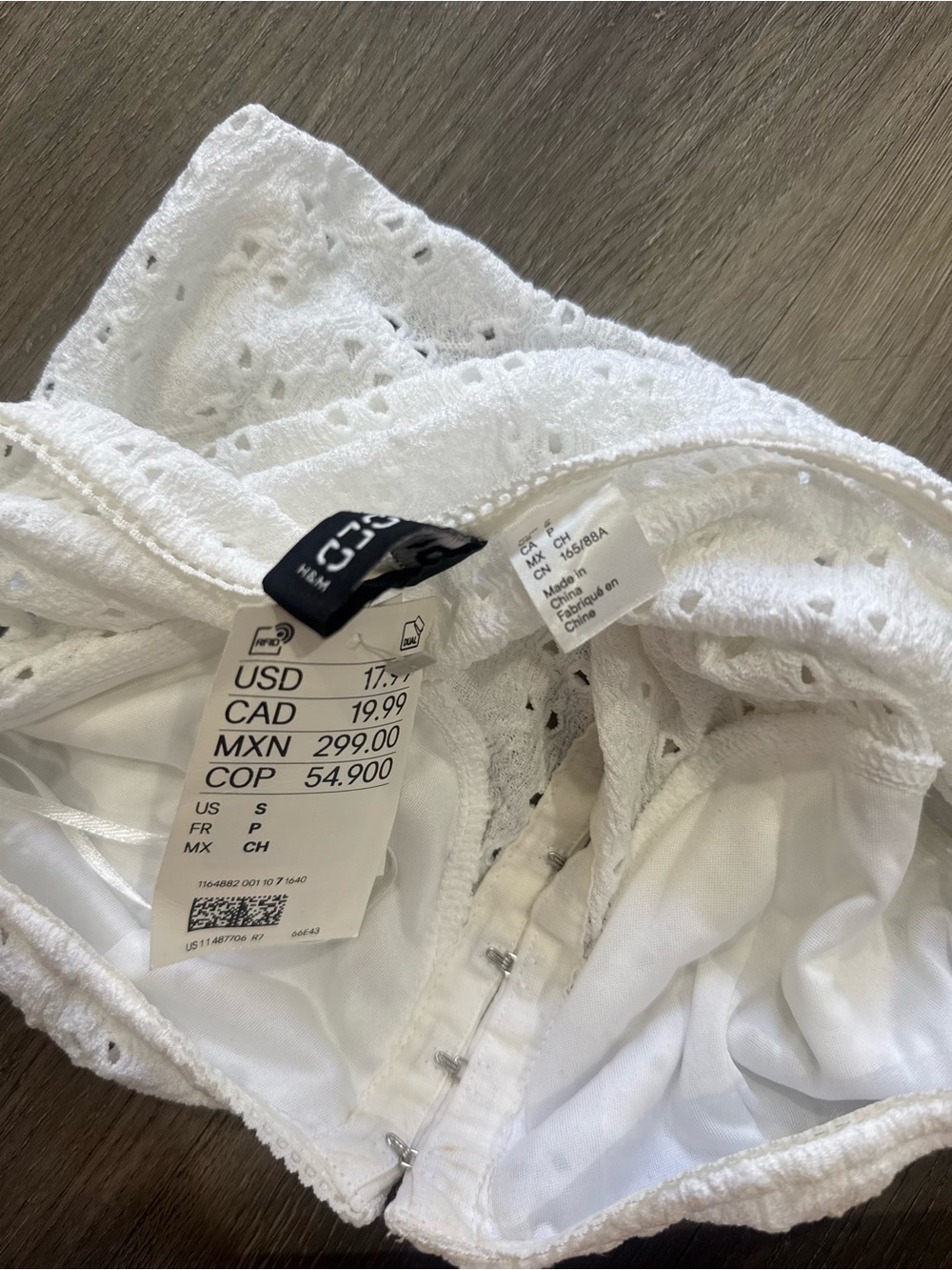 H&M White Eyelet Strapless Corset Top - Picture 4 of 4